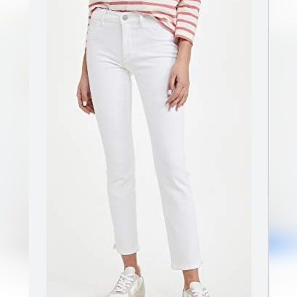 DL1961 Angel Mid Rise Skinny Ankle Jeans Womens 28 White Everyday Casual Denim - Picture 1 of 14